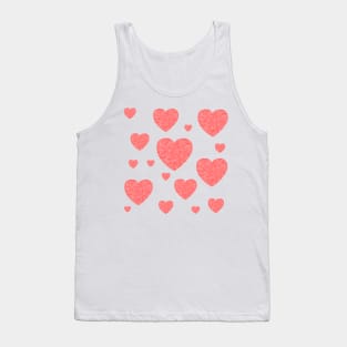 Christmas Peppermint Hearts Pattern Tank Top